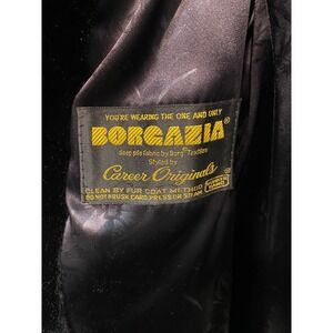 Career Originals Borgazia Faux Fur Coat Women's Size 12 as-is vintage black